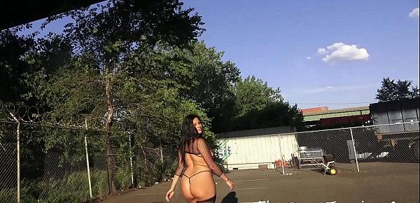  Big booty Latina slut loves getting fucked in public